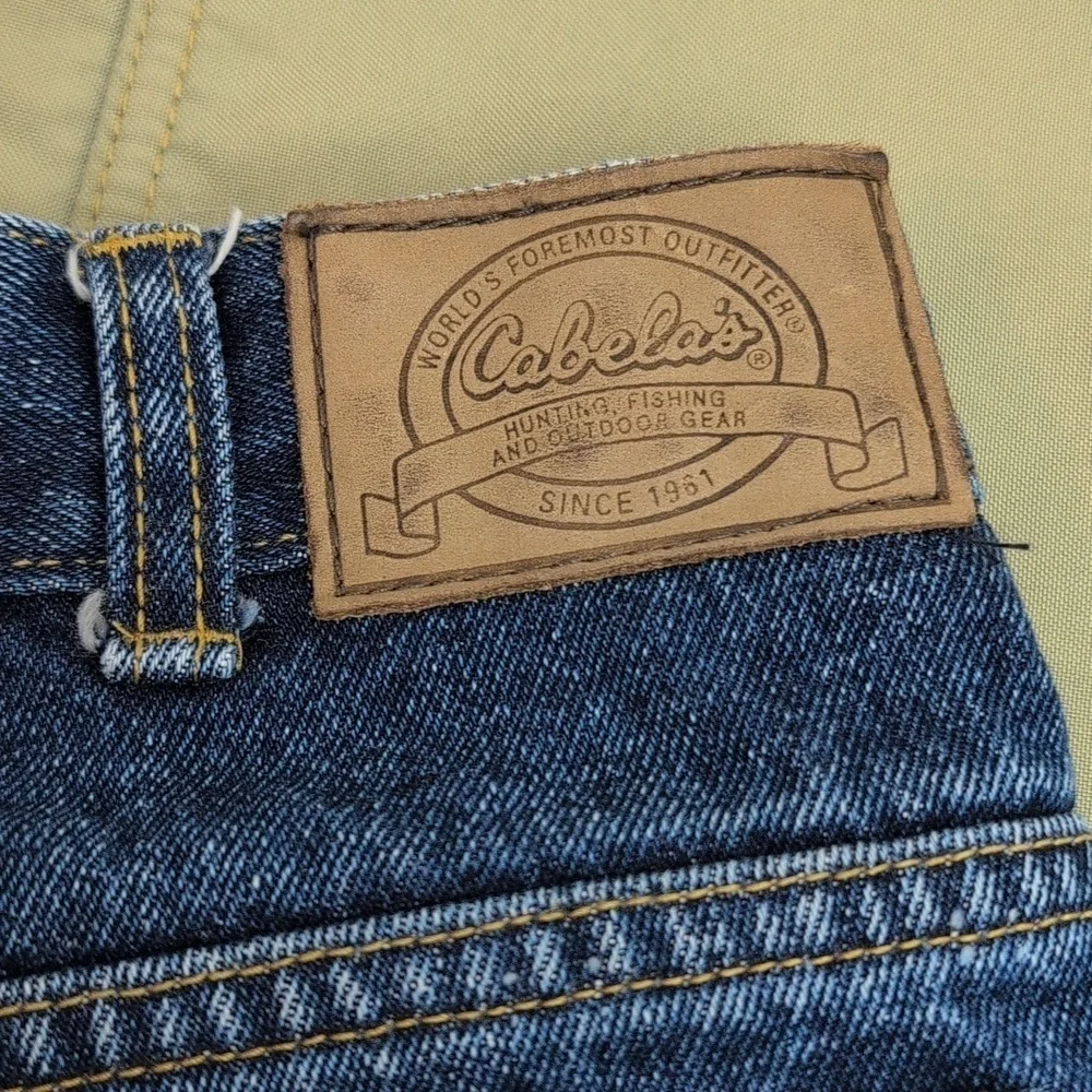 Cabelas Mens Work Wear Brush Guard Hunting Denim Jeans size 34x34